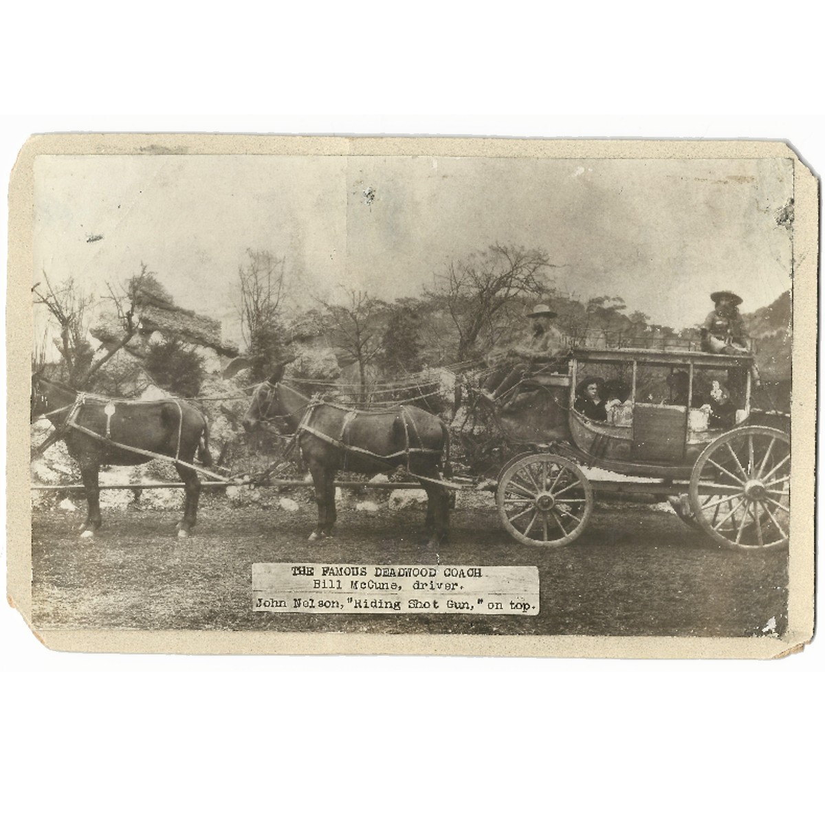 Rare cabinet card of the famous deadwood coach - Circa 1870s