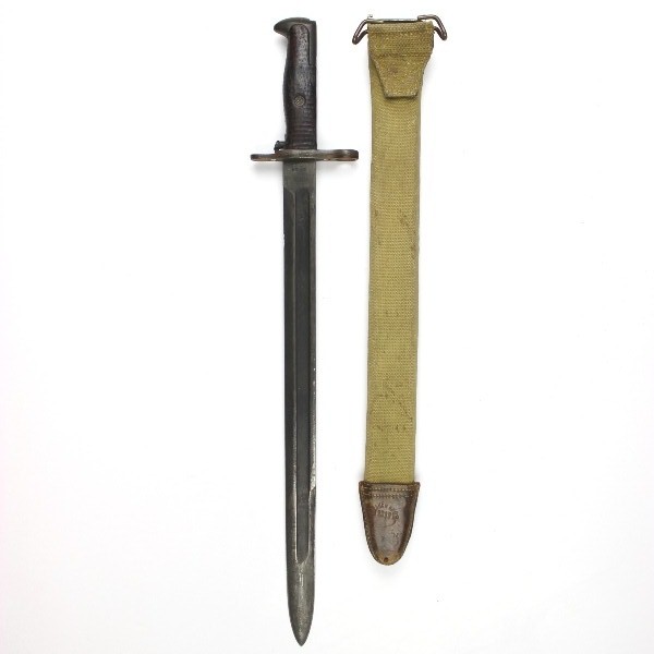 M1905 Springfield Armory bayonet w/ M1910 canvas scabbard - 1906 