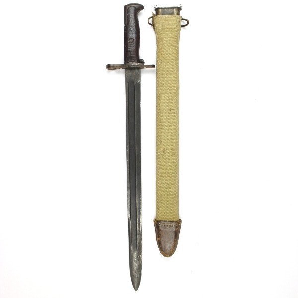 M1905 Springfield Armory bayonet w/ M1910 canvas scabbard - 1906 