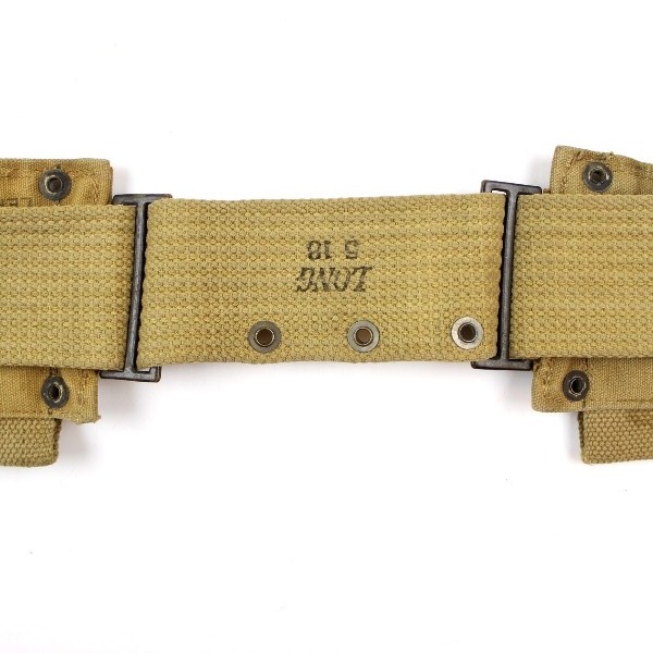 M1910 US Army dismounted rifle cartridge belt - R.H. Long 1918