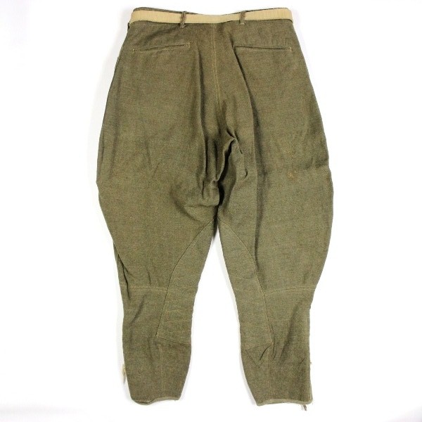 OD wool service trousers w/ belt - W31 L25