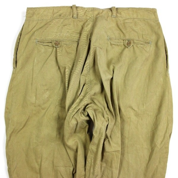 Khaki cotton service trousers - W32 L24