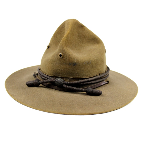 Officers wool felt campaign hat w/ MTC cord