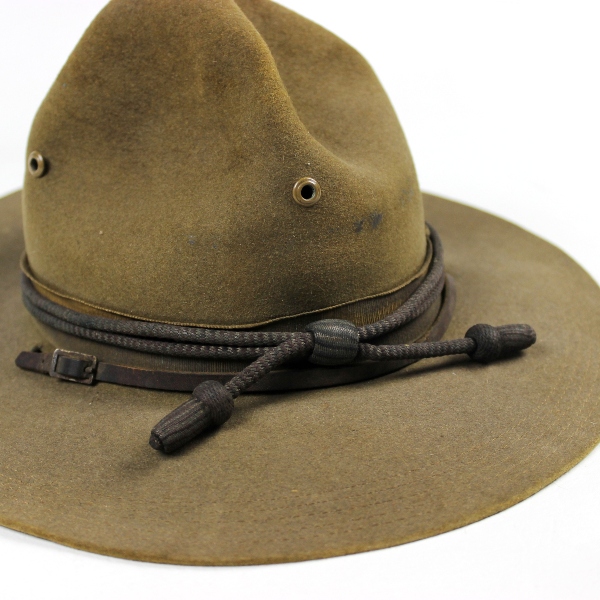 Officers wool felt campaign hat w/ MTC cord