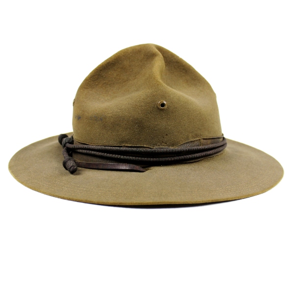 Officers wool felt campaign hat w/ MTC cord