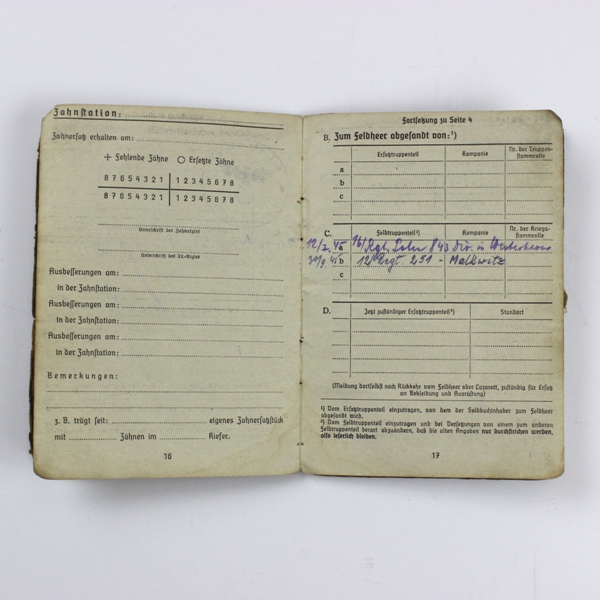 Wehrmacht soldbuch + wehrpass grouping - Identified to a Polish soldier