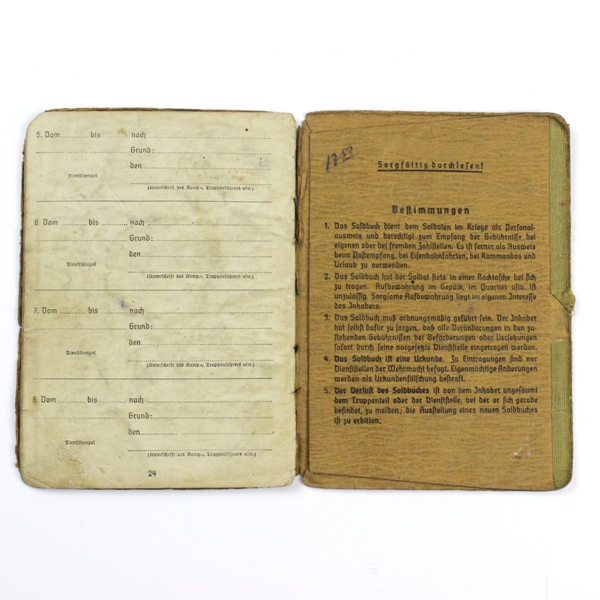Wehrmacht soldbuch + wehrpass grouping - Identified to a Polish soldier