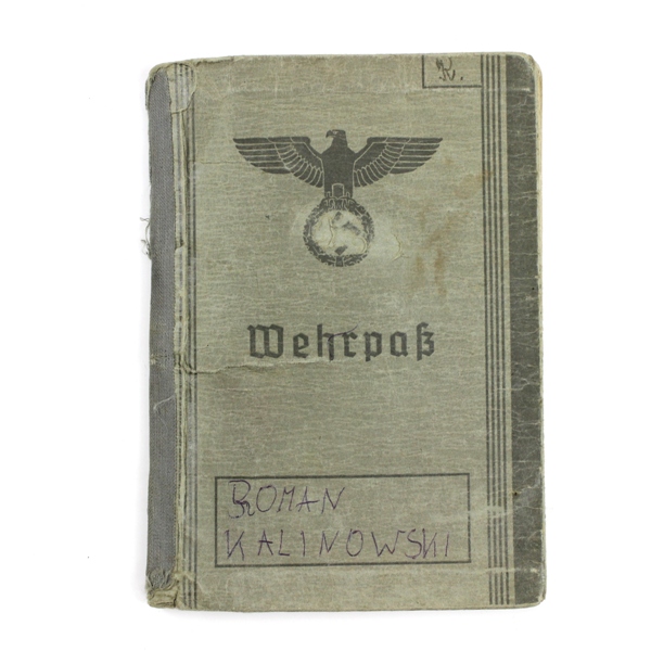 Wehrmacht soldbuch + wehrpass grouping - Identified to a Polish soldier