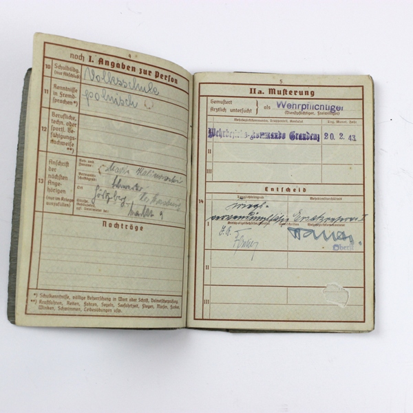 Wehrmacht soldbuch + wehrpass grouping - Identified to a Polish soldier