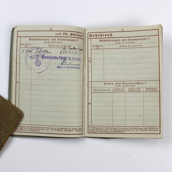 Wehrmacht soldbuch + wehrpass grouping - Identified to a Polish soldier
