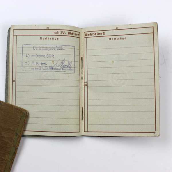 Wehrmacht soldbuch + wehrpass grouping - Identified to a Polish soldier