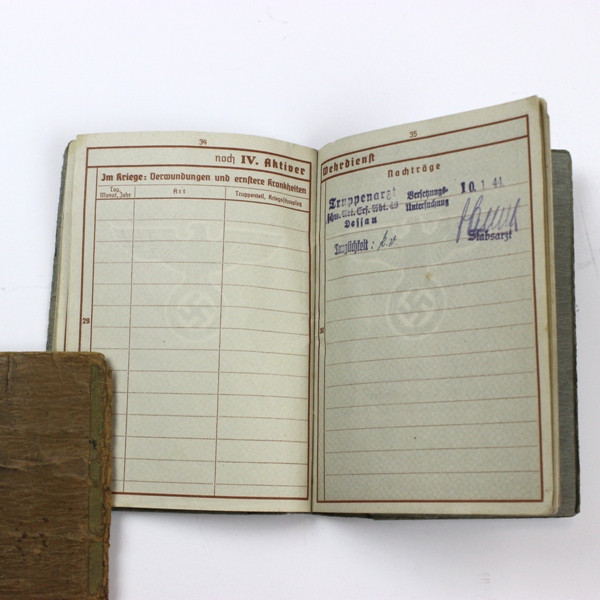 Wehrmacht soldbuch + wehrpass grouping - Identified to a Polish soldier
