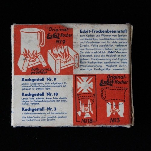 German WW2 Esbit field stove mod.9 fuel tablets