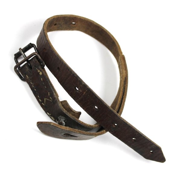 Black leather equipment strap w/ quick release