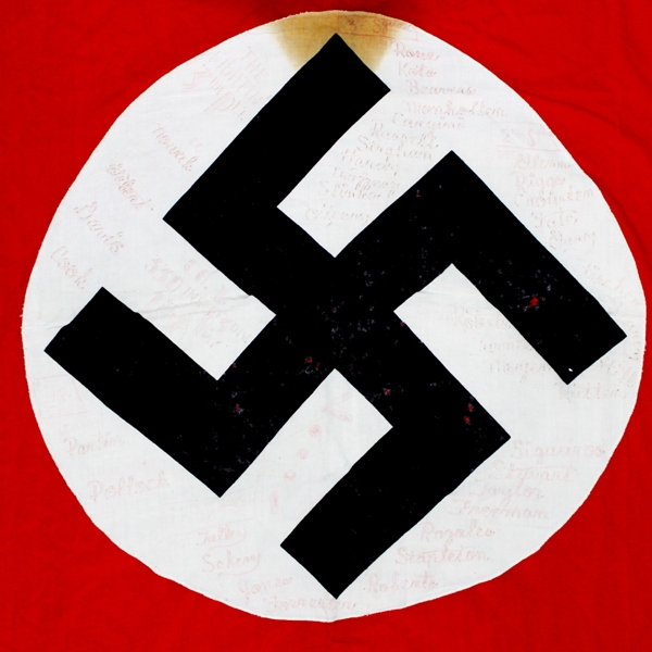 Captured Nazi party flag / banner