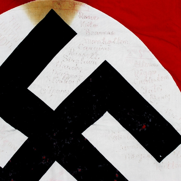 Captured Nazi party flag / banner