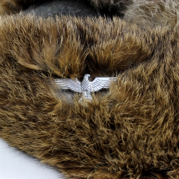 Officers winter fur cap w/ WH eagle - 1943