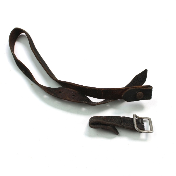 2-piece helmet leather chinstrap