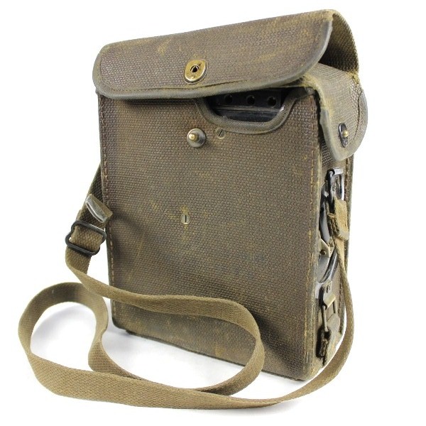 US Army Signal Corps type EE8-B field phone w/ canvas case