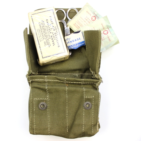 US Army / USMC M2 jungle first aid kit pouch w/ content