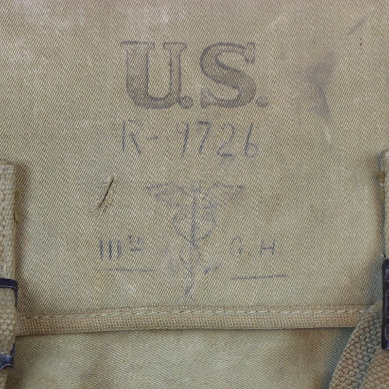 M1936 Musette field bag - 111th GH ETO Identified