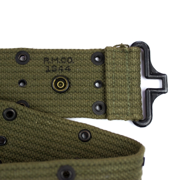 M1936 OD7 cotton webbing pistol belt - RM Co 1944