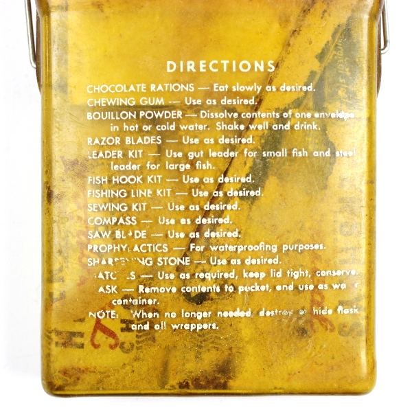 USAAF evasion / sustenance kit type E-17 w/ content