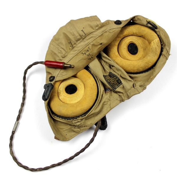 USAAF flight helmet type AN-H-15 w/ ANB-H-1 receivers