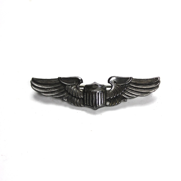 USAAF sterling silver pilot wings - Shirt size