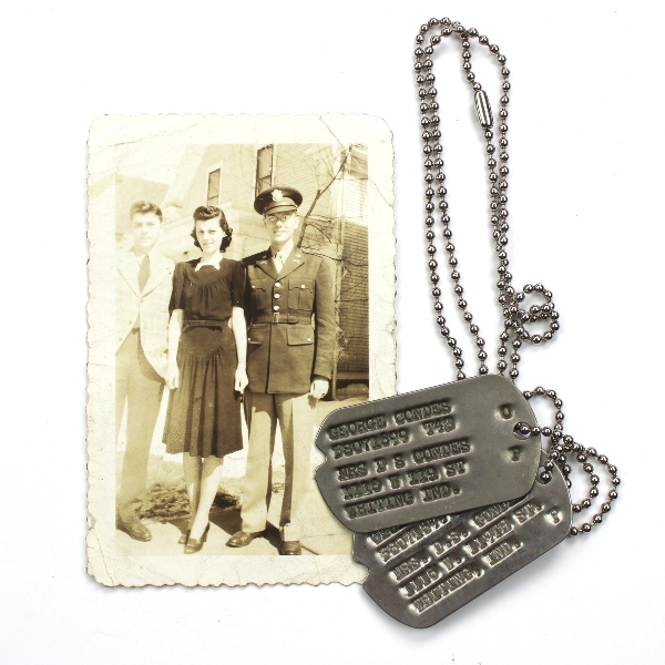 Set of dog tag with photograph - Co H / 21st IR - 24th ID