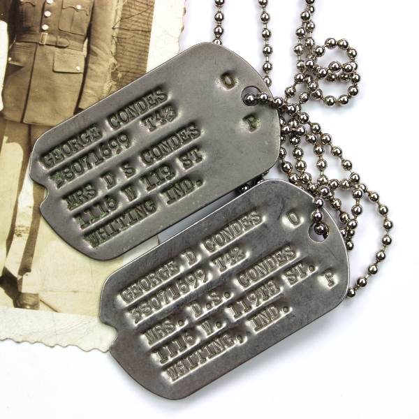 Set of dog tag with photograph - Co H / 21st IR - 24th ID