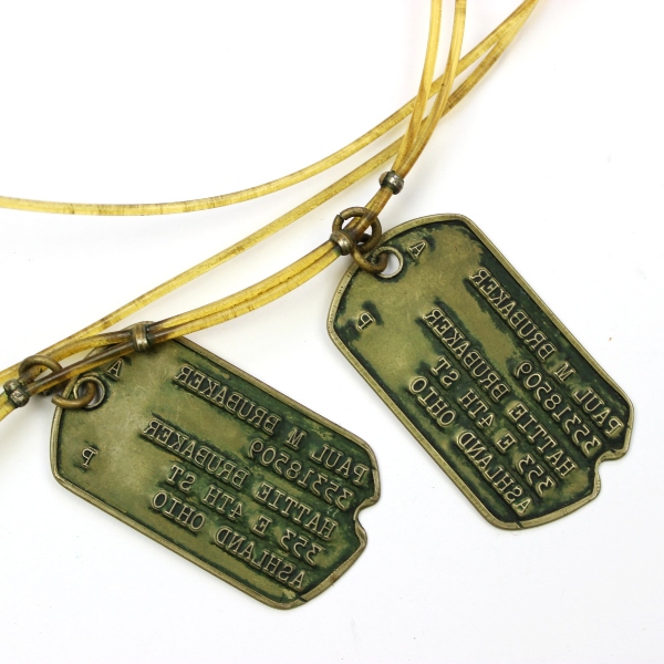 Early WWII identity plates / dog-tags - WWI veteran