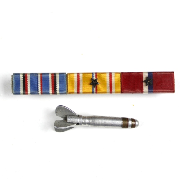 US Navy dog tags, ribbons, bracelet, misc. lot
