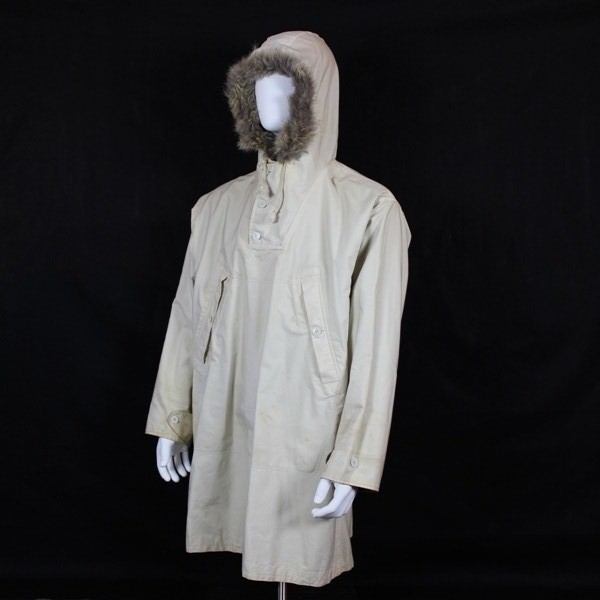 10th Mountain Division M1941 snow camouflage reversible parka w/ fur trimmed hood