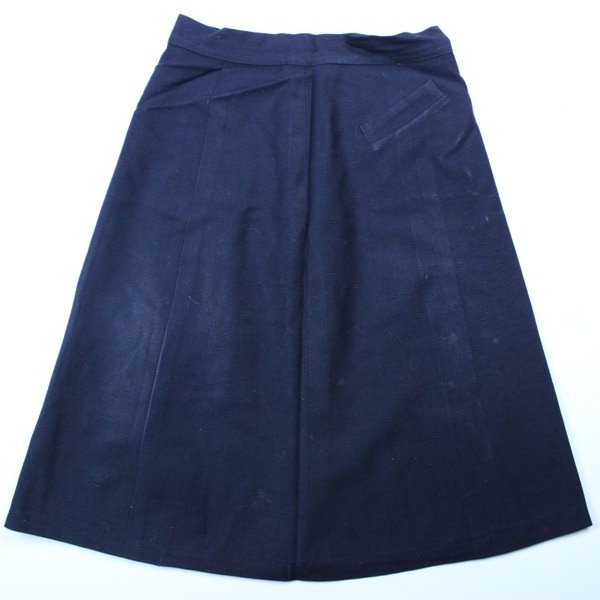 W.A.V.E.S. dark blue wool service skirt