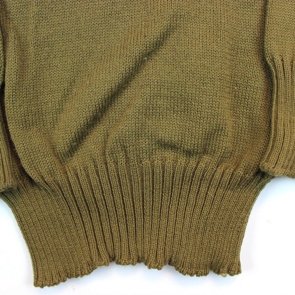 High neck OD wool knit sweater - Dated 1943 - Small