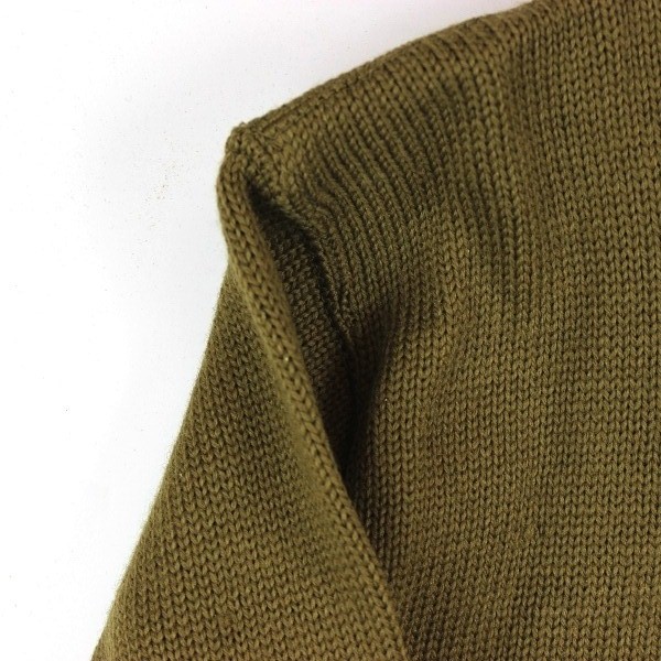 High neck OD wool knit sweater - Dated 1943 - Small