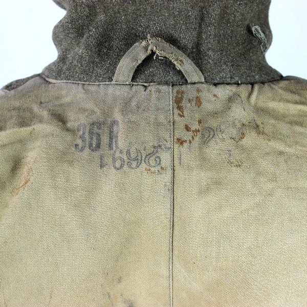 M1939 EMs OD wool overcoat shortened by a tailor