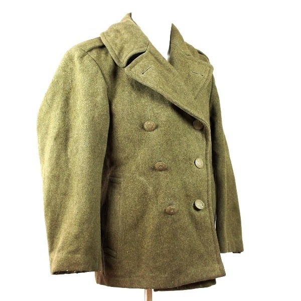 M1939 EMs OD wool overcoat shortened by a tailor