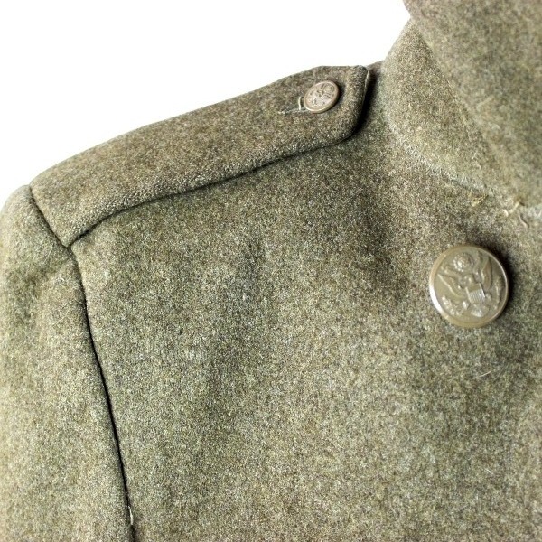 M1939 EMs OD wool overcoat shortened by a tailor