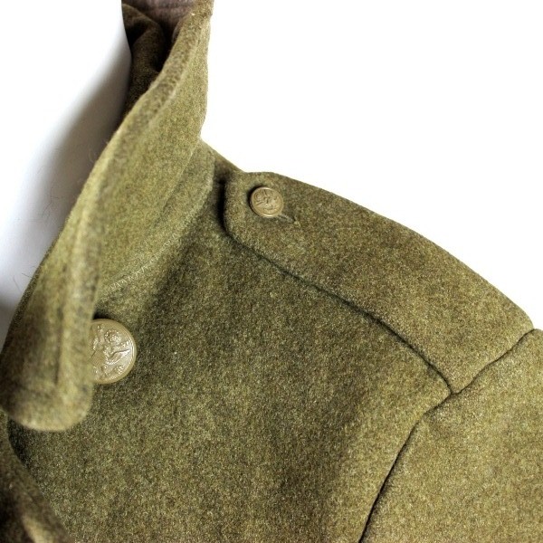 M1939 EMs OD wool overcoat shortened by a tailor