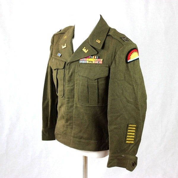 116th Eng. Bn (41st ID) officer grouping: Class-A & Ike Jacket