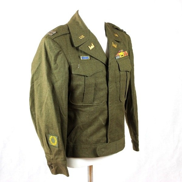 116th Eng. Bn (41st ID) officer grouping: Class-A & Ike Jacket