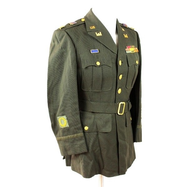 116th Eng. Bn (41st ID) officer grouping: Class-A & Ike Jacket