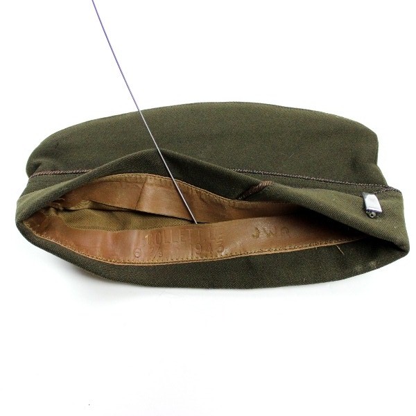 Officers OD wool gabardine garrison cap -  British Made - 6 7/8