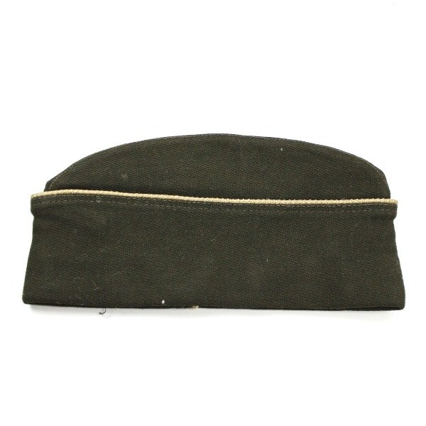 EM OD wool garrison cap - Quartermaster Corps - 6 5/8