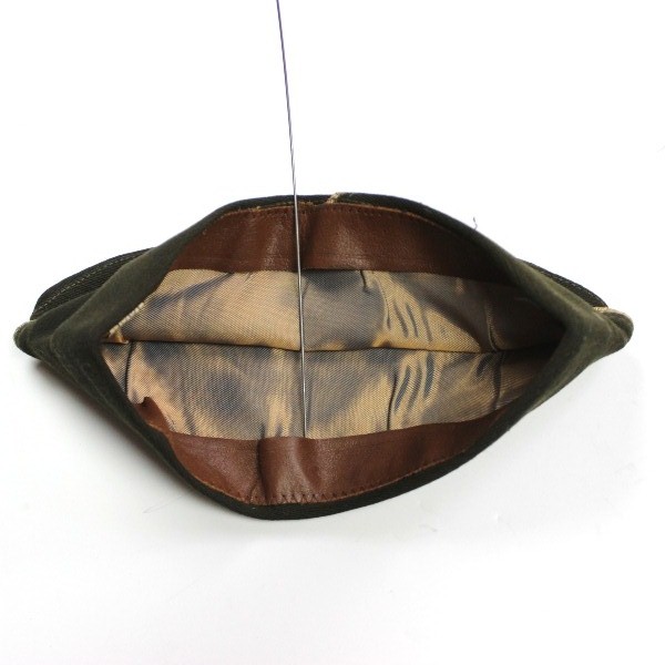 EM OD wool garrison cap - Quartermaster Corps - 6 5/8