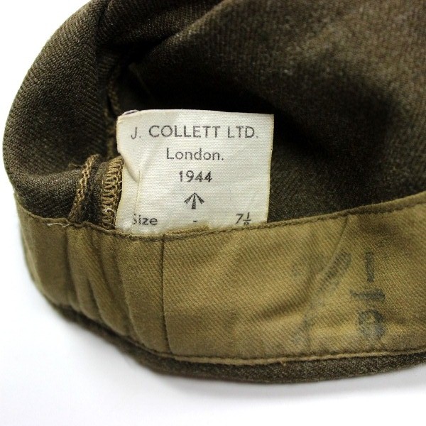 EM OD wool garrison cap - Unpiped - British Made - 7 1/8