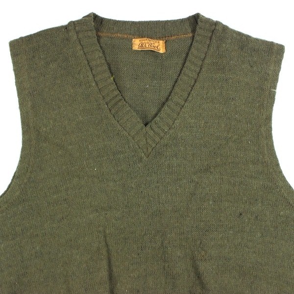 V Neck OD Wool sleeveless sweater - Large