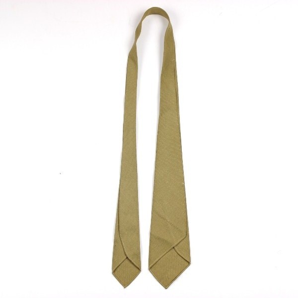 Khaki / Tan wool service necktie